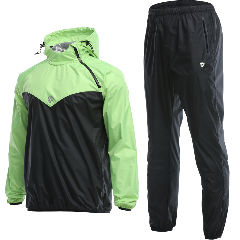 VANSYDICAL Sauna Suit Men Gym Clothing Set Hoodies Pullover Sportswear Running Fitness Weight Loss Sweating Sports Jogging Suit